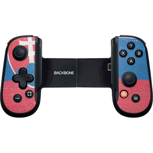Slovakia Flag Distressed Backbone One for iPhone Game Controller Skin